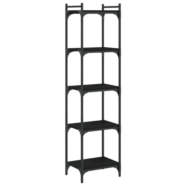 vidaXL bogreol med 5 hylder 40x30x154 cm konstrueret træ sort - Bogskabe & reoler