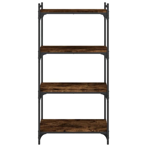 vidaXL bogreol 4 hylder 60x30x120 cm konstrueret træ røget eg -  Bogskabe & reoler