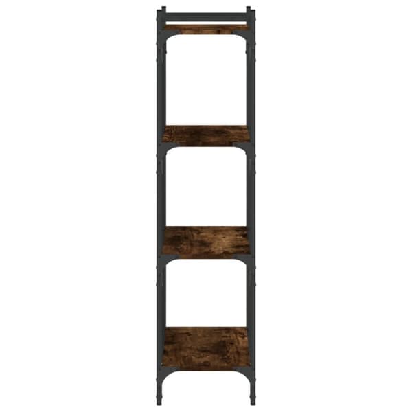 vidaXL bogreol 4 hylder 60x30x120 cm konstrueret træ røget eg -  Bogskabe & reoler
