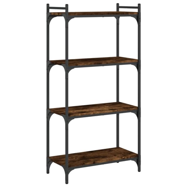vidaXL bogreol 4 hylder 60x30x120 cm konstrueret træ røget eg - Bogskabe & reoler