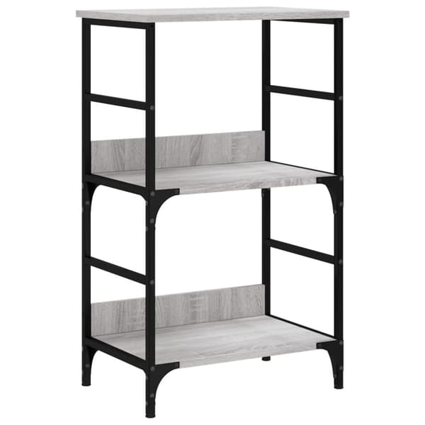 vidaXL Kirjahylly harmaa Sonoma 50x33x82 cm tekninen puu ja rauta -  Kirjahyllyt