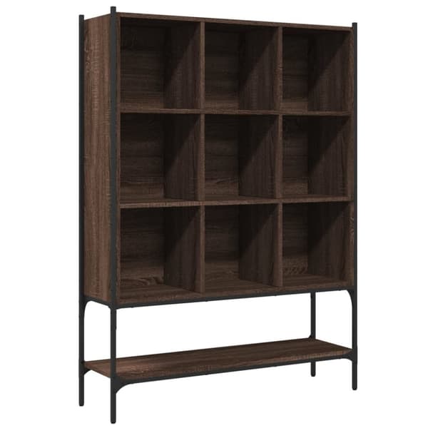 vidaXL bogreol 102x30x141,5 cm konstrueret træ brun egetræsfarve -  Bogskabe & reoler