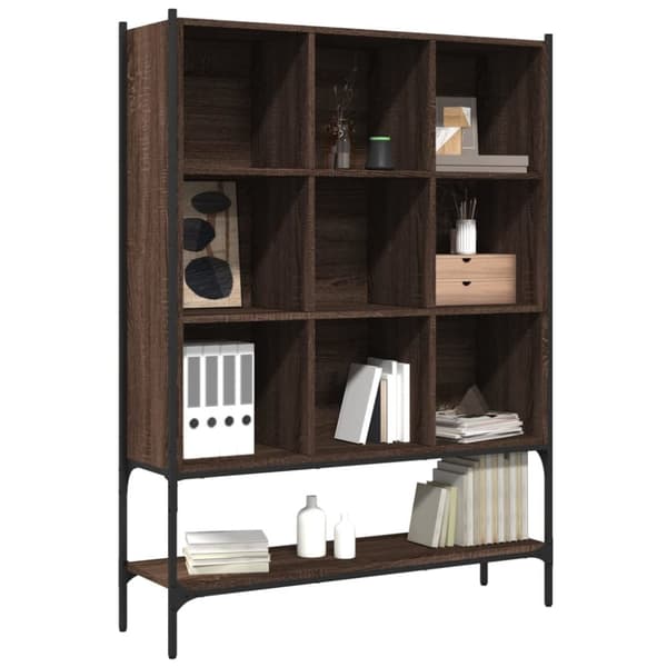 vidaXL bogreol 102x30x141,5 cm konstrueret træ brun egetræsfarve -  Bogskabe & reoler