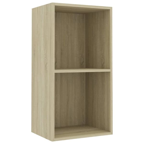 vidaXL 2-tasoinen kirjahylly Sonoma-tammi 40x30x76,5 cm tekninen puu -  Kirjahyllyt