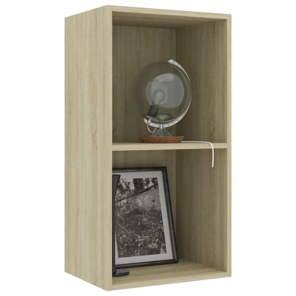vidaXL 2-tasoinen kirjahylly Sonoma-tammi 40x30x76,5 cm tekninen puu -  Kirjahyllyt