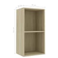 Pikkukuva 7 / 8: vidaXL 2-tasoinen kirjahylly Sonoma-tammi 40x30x76,5 cm tekninen puu -  Kirjahyllyt