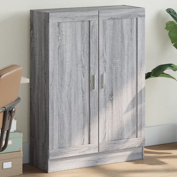 vidaXL bogskab 82,5x30,5x115 cm konstrueret træ grå sonoma-eg -  Bogskabe & reoler