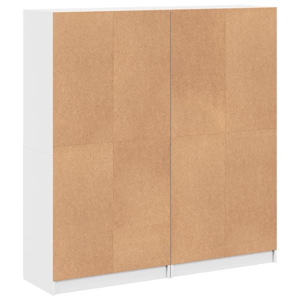 vidaXL bogreol med låger 136x37x142 cm konstrueret træ hvid -  Bogskabe & reoler
