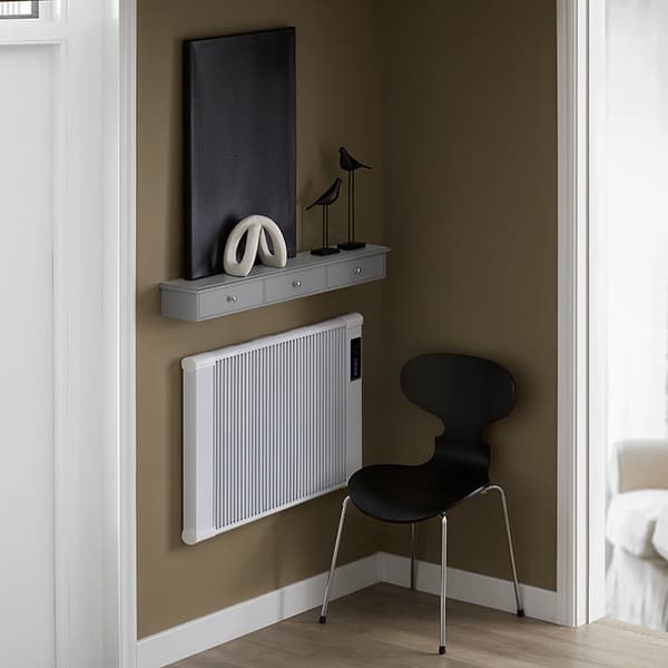 Rootz flydende hylde med skuffer - Vægmonteret skab - Opbevaringsorganisator - Moderne design - Pladsbesparende - Integrerede propper - Lysegrå - 93cm