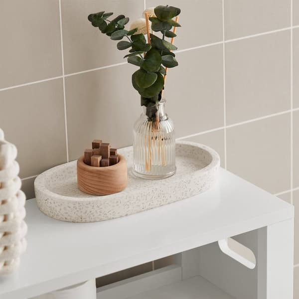 Rootz Niche -hylly 2 korilla - Keittiön säilytystila - Kylpyhuoneen järjestely - MDF- ja mäntyrakenne - Kosteudenkestävä jalkatyyny - Helppo koota - 2