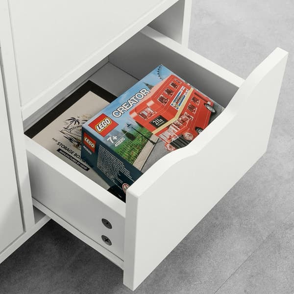 Rootz mobilt printerstativ med opbevaring - Kontorskab - Hjælpevogn - Alsidig brug som køkkenskab eller sidebord - Låsbare hjul - Holdbart PB-material