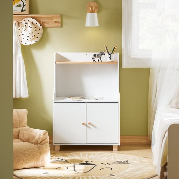 Rootz børnebogreol - Opbevaringsstativ - Legetøjsorganisering - Justerbare hylder - Robuste gummitræben - Pladsbesparende design - 60 cm x 87 cm x 35