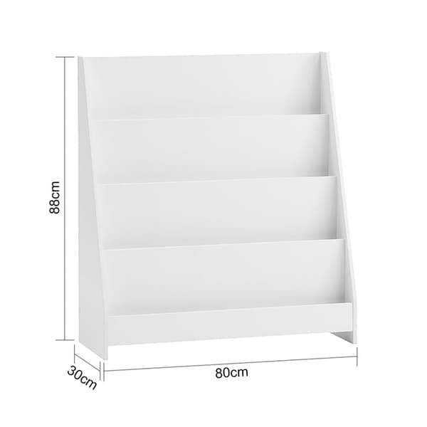 Rootz lasten kirjahylly - Sanomalehtiteline - Lasten säilytyslokero - Turvaominaisuudet - Pyöristetyt kulmat - Kaatumaton muotoilu - 80 cm x 88 cm x 3