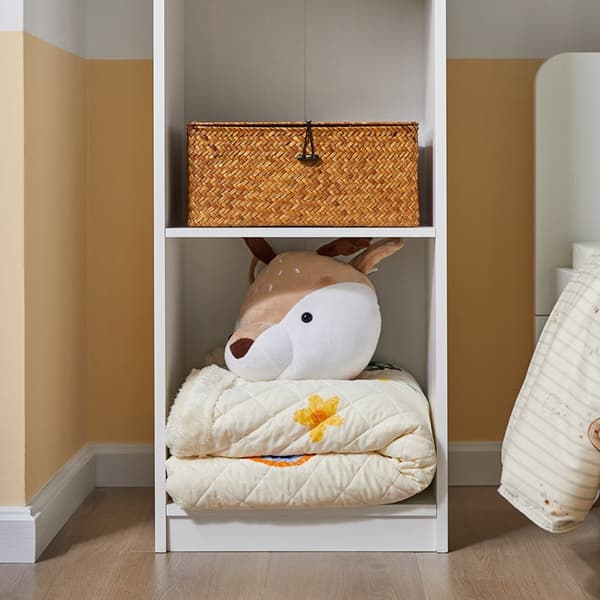 Rootz lasten kirjahylly - Säilytyshylly - Lastenhuoneen järjestäjä - Linnasuunnittelu - Ympäristöystävällinen maali - Kaatumisenestoturva - 40cm x 150