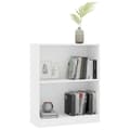 Miniatyrbillede 4 af 7: The Living Store bogreol 60x24x76 cm konstrueret træ hvid -  Bogskabe & reoler