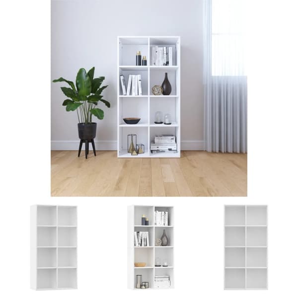 The Living Store Kirjahylly/senkki valkoinen 66x30x130 cm tekninen puu -  Kirjahyllyt