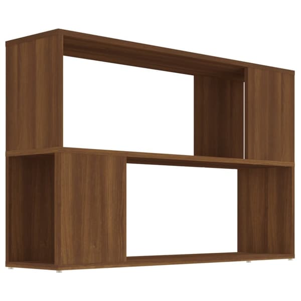 The Living Store bogreol 100x24x63 cm konstrueret træ brun egetræsfarve - Bogskabe & reoler