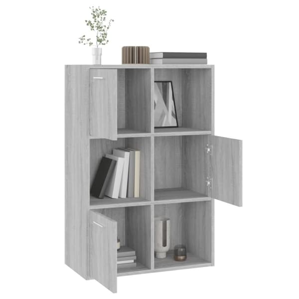 The Living Store opbevaringsskab 60x29,5x90 cm grå sonoma-eg - Bogskabe & reoler
