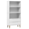 Pikkukuva 3 / 10: The Living Store Kirjahylly MOLDE valkoinen 85x35x170,5 cm täysi mänty -  Kirjahyllyt