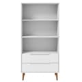Pikkukuva 5 / 10: The Living Store Kirjahylly MOLDE valkoinen 85x35x170,5 cm täysi mänty -  Kirjahyllyt