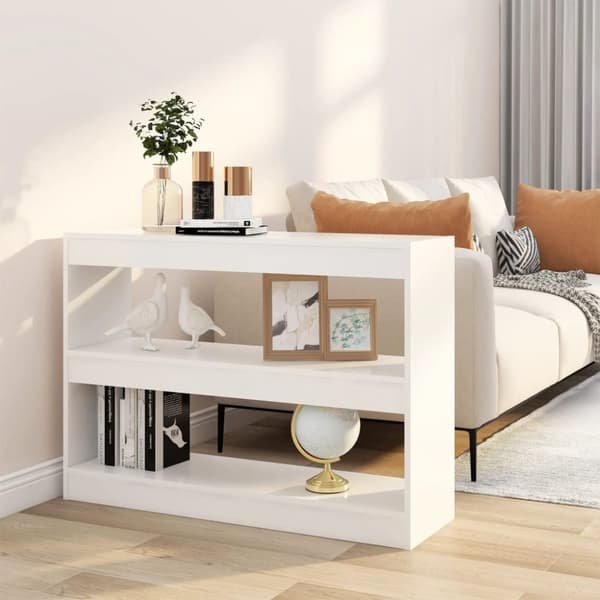 The Living Store Kirjahylly/tilanjakaja valkoinen 100x30x72 cm - Kirjahyllyt