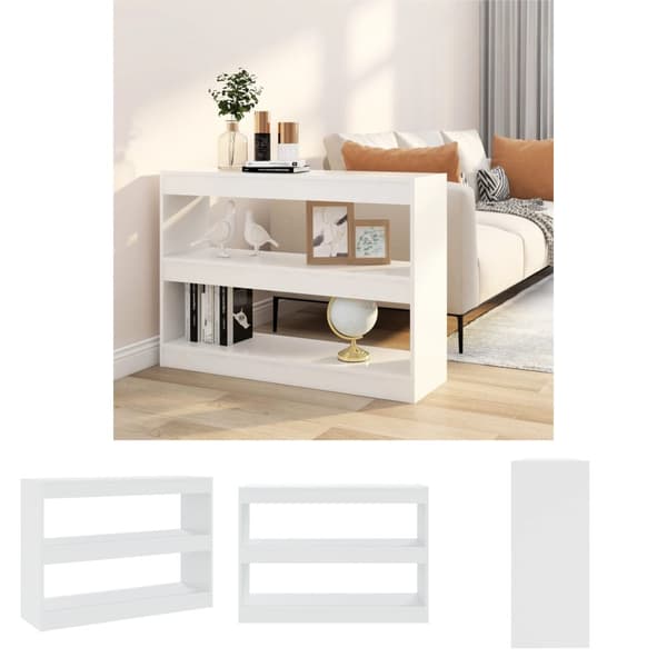 The Living Store Kirjahylly/tilanjakaja valkoinen 100x30x72 cm -  Kirjahyllyt
