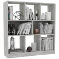Miniatyrbillede 4 af 8: The Living Store bogreol 97,5x29,5x100 cm konstrueret træ betongrå -  Bogskabe & reoler