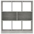 Miniatyrbillede 5 af 8: The Living Store bogreol 97,5x29,5x100 cm konstrueret træ betongrå -  Bogskabe & reoler