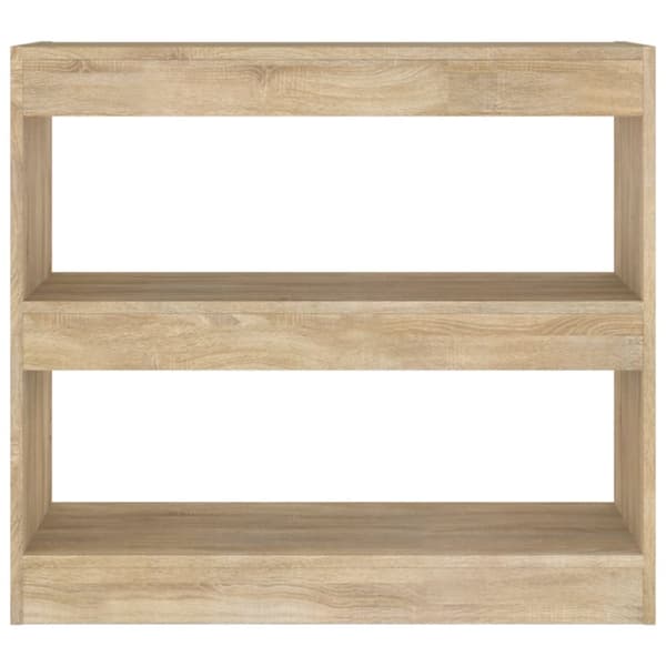 The Living Store bogreol/rumdeler 80x30x72 cm sonoma-eg - Bogskabe & reoler