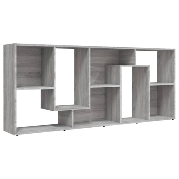 The Living Store bogreol 67x24x161 cm konstrueret træ grå sonoma-eg -  Bogskabe & reoler