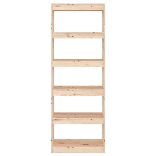 The Living Store bogreol/rumdeler 60x30x167,5 massivt fyrretræ -  Bogskabe & reoler