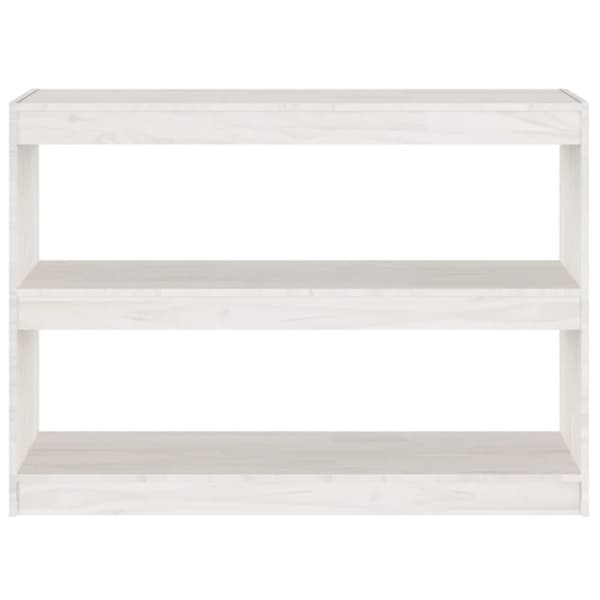 The Living Store bogreol/rumdeler 100x30x71,5 cm fyrretræ hvid - Bogskabe & reoler