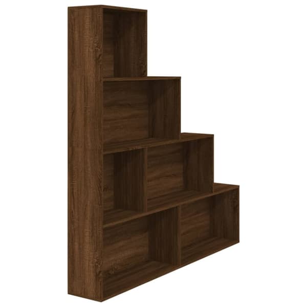 The Living Store Kirjahylly ruskea tammi 155x24x160 cm - Kirjahyllyt