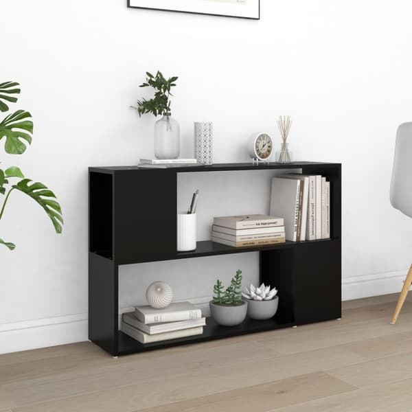 The Living Store Bokhylla svart 100x24x63 cm konstruerat trä -  Bokhyllor & fristående hyllor