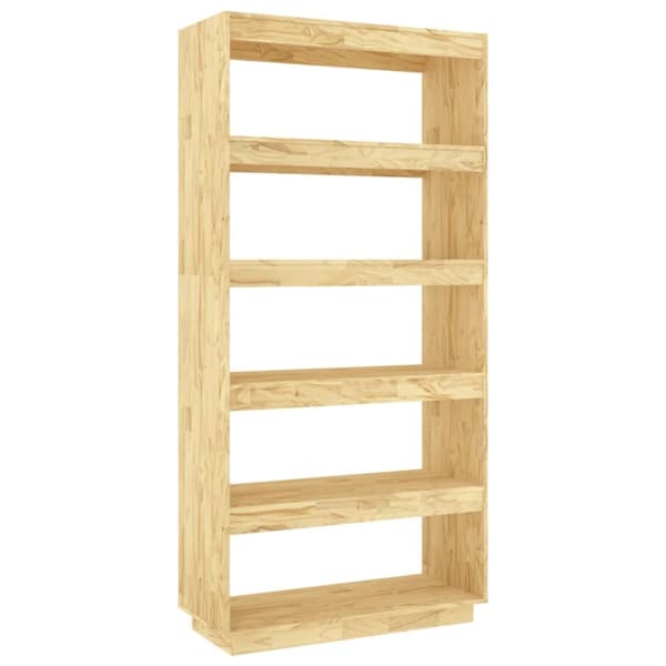 The Living Store bogreol/rumdeler 80x35x167 cm massivt fyrretræ -  Bogskabe & reoler