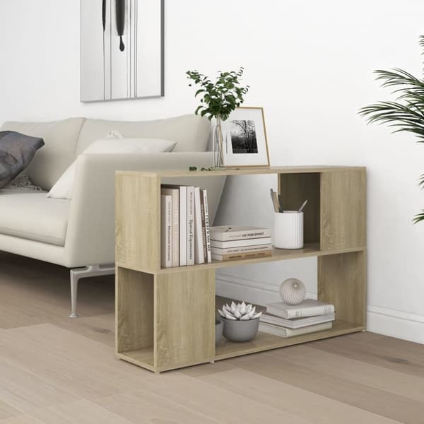 The Living Store bogskab 100x24x63 cm spånplade sonoma-egetræsfarvet - Bogskabe & reoler
