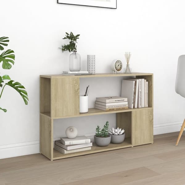 The Living Store bogskab 100x24x63 cm spånplade sonoma-egetræsfarvet - Bogskabe & reoler