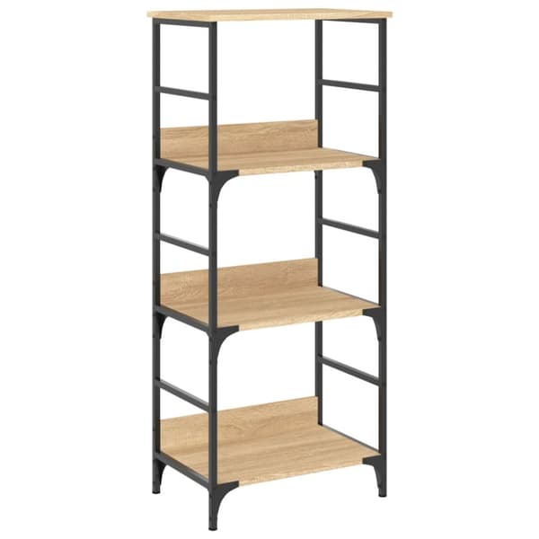 The Living Store bogreol 50x33x117,5 cm konstrueret træ sonoma-eg -  Bogskabe & reoler