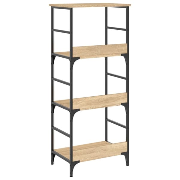 The Living Store bogreol 50x33x117,5 cm konstrueret træ sonoma-eg -  Bogskabe & reoler