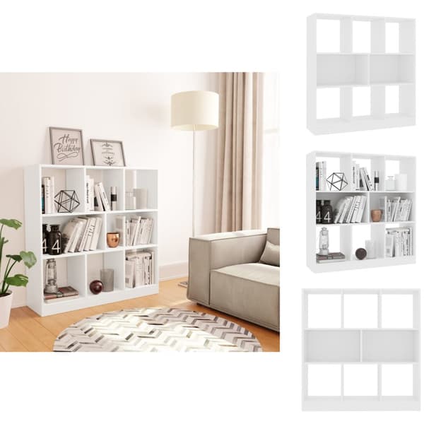 Bogskabe & reoler - Living bogreol 97,5x29,5x100 cm konstrueret træ hvid