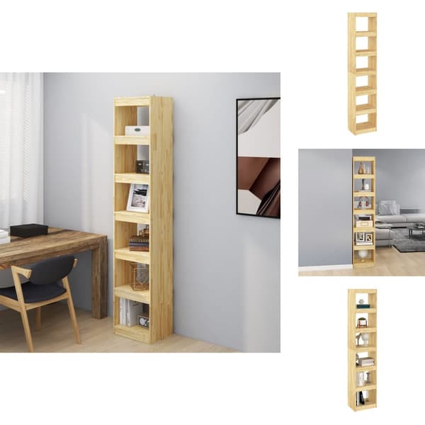 Bogskabe & reoler - Living bogreol/rumdeler 40x30x199 cm massivt fyrretræ