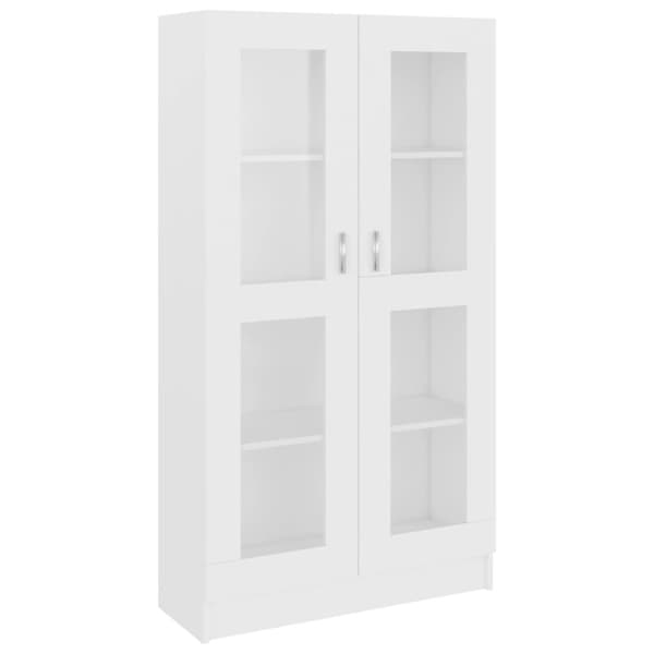 Bogskabe & reoler - Living vitrineskab 82,5x30,5x150 cm spånplade hvid