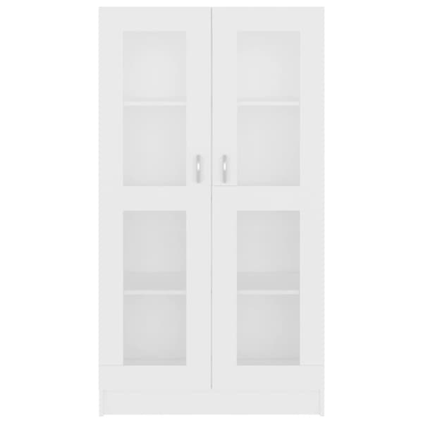Bogskabe & reoler - Living vitrineskab 82,5x30,5x150 cm spånplade hvid