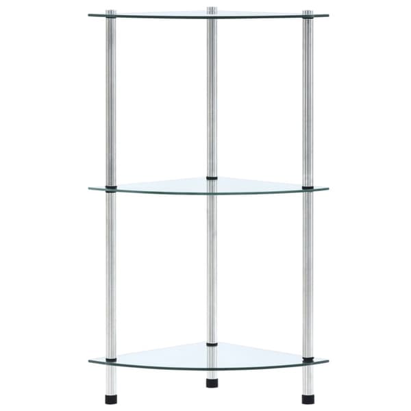 Bogskabe & reoler - Living reol 3 hylder 30x30x67 hærdet glas transparent