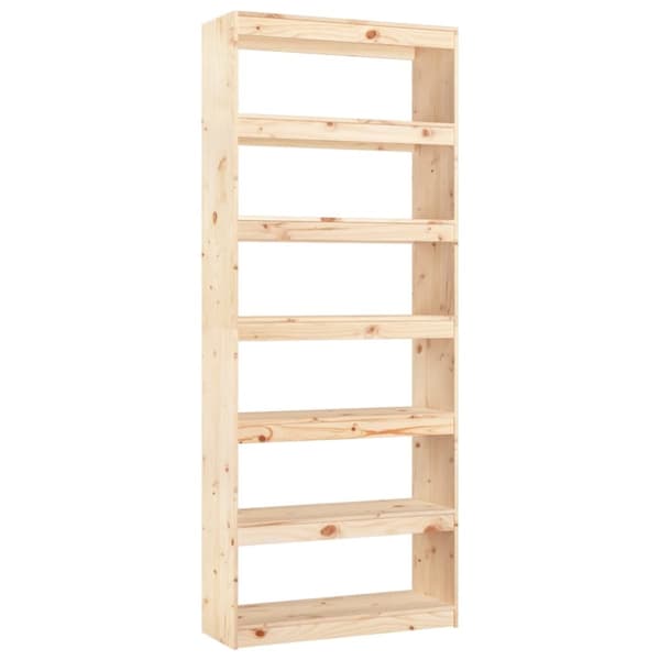 Bogskabe & reoler - Living bogreol/rumdeler 80x30x199,5 cm massivt fyrretræ