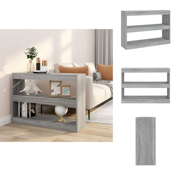 Bogskabe & reoler - Living bogreol/rumdeler 100x30x72 cm grå sonoma-eg