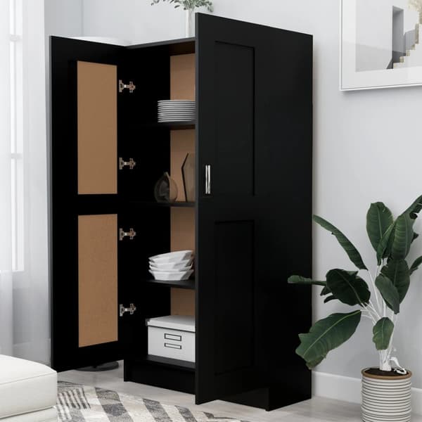 Bogskabe & reoler - Living bogreol 82,5x30,5x150 cm konstrueret træ sort