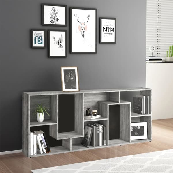 Bogskabe & reoler - Living bogreol 67x24x161 cm konstrueret træ grå sonoma-eg