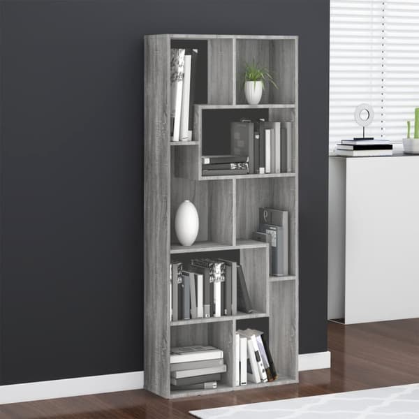 Bogskabe & reoler - Living bogreol 67x24x161 cm konstrueret træ grå sonoma-eg