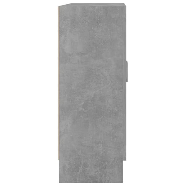 Kirjahyllyt - Living Vitriinikaappi betoninharmaa 82,5x30,5x80 cm tekninen puu